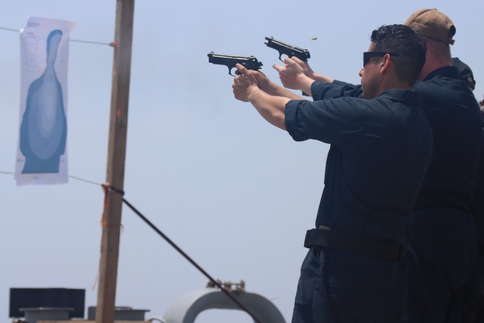Sailors Conduct Small Arms Qualifications on USS Gonzalez (DDG 66)