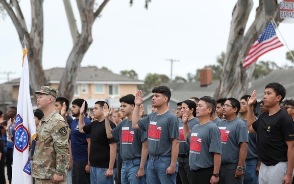 Mass Enlistment at Armed Forces Day Parade