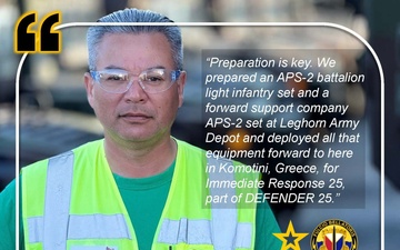 405th AFSB ‘I’M A DEFENDER’ Army Prepositioned Stocks-2 issue in the Greece