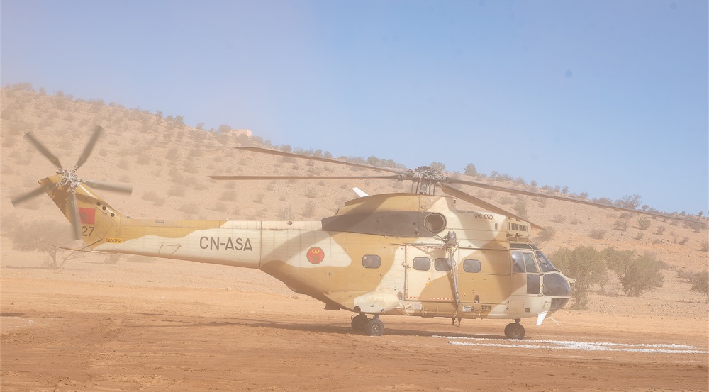 Morocco General Mohamed Benlouali visits medical mission at African Lion 2025