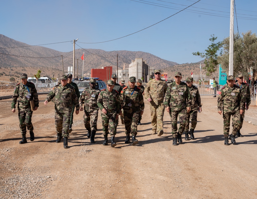 Morocco General Mohamed Benlouali visits medical mission at African Lion 2025