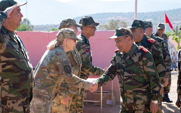 Morocco General Mohamed Benlouali visits medical mission at African Lion 2025