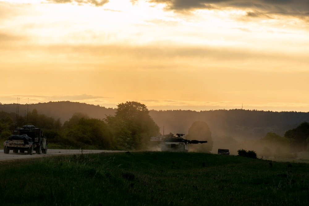1-67th Armored Regiment moves to first objective