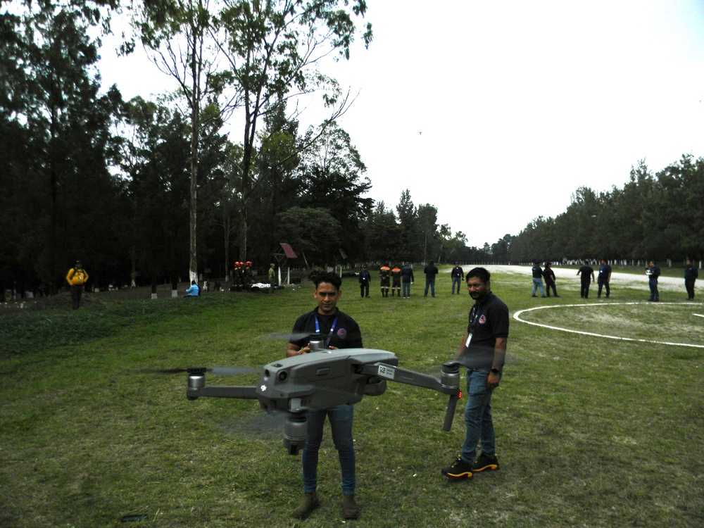CONRED and the Guatemalan Army's humanitarian assistance brigade conduct drone exercise