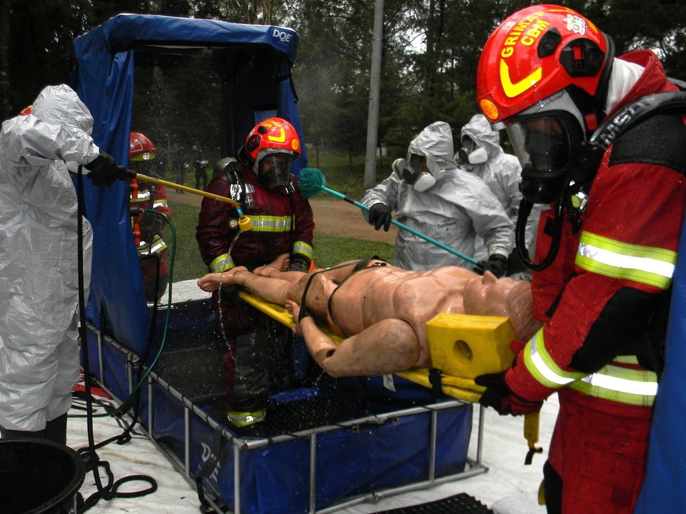 Guatemala’s national fire and rescue service, learn about hazardous-materials