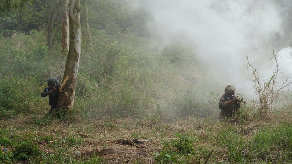 Soldiers from El Salvador, Guatemala, Honduras and the U.S. Arkansas National Guard participate in CG25