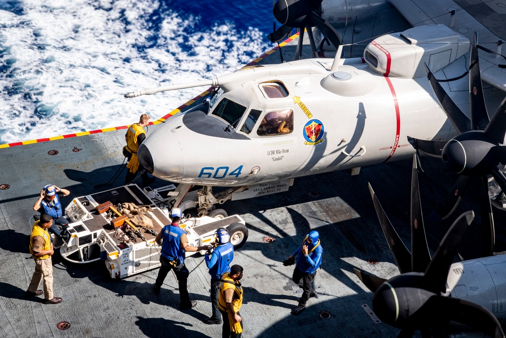 Nimitz Sailors Taxi Aircraft