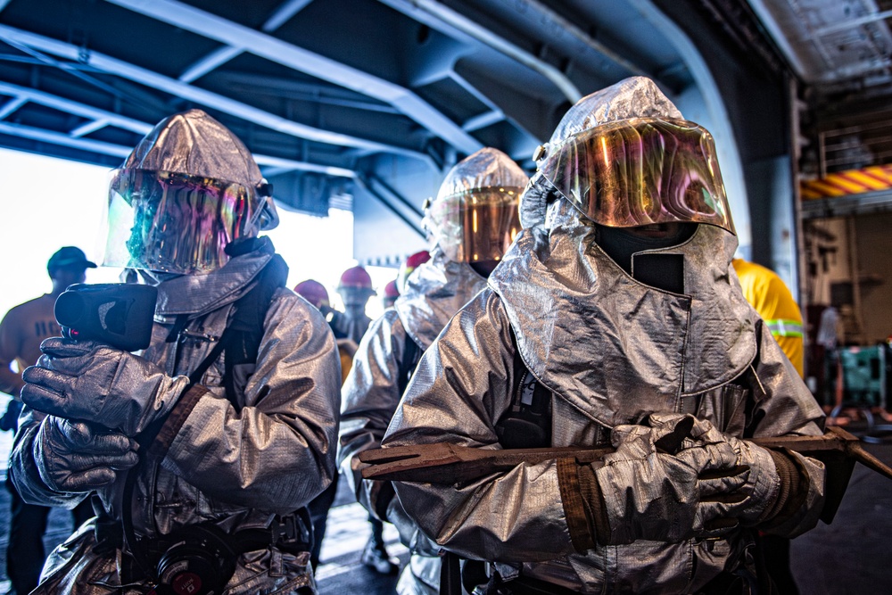Nimitz Conducts a General Quarters Drill