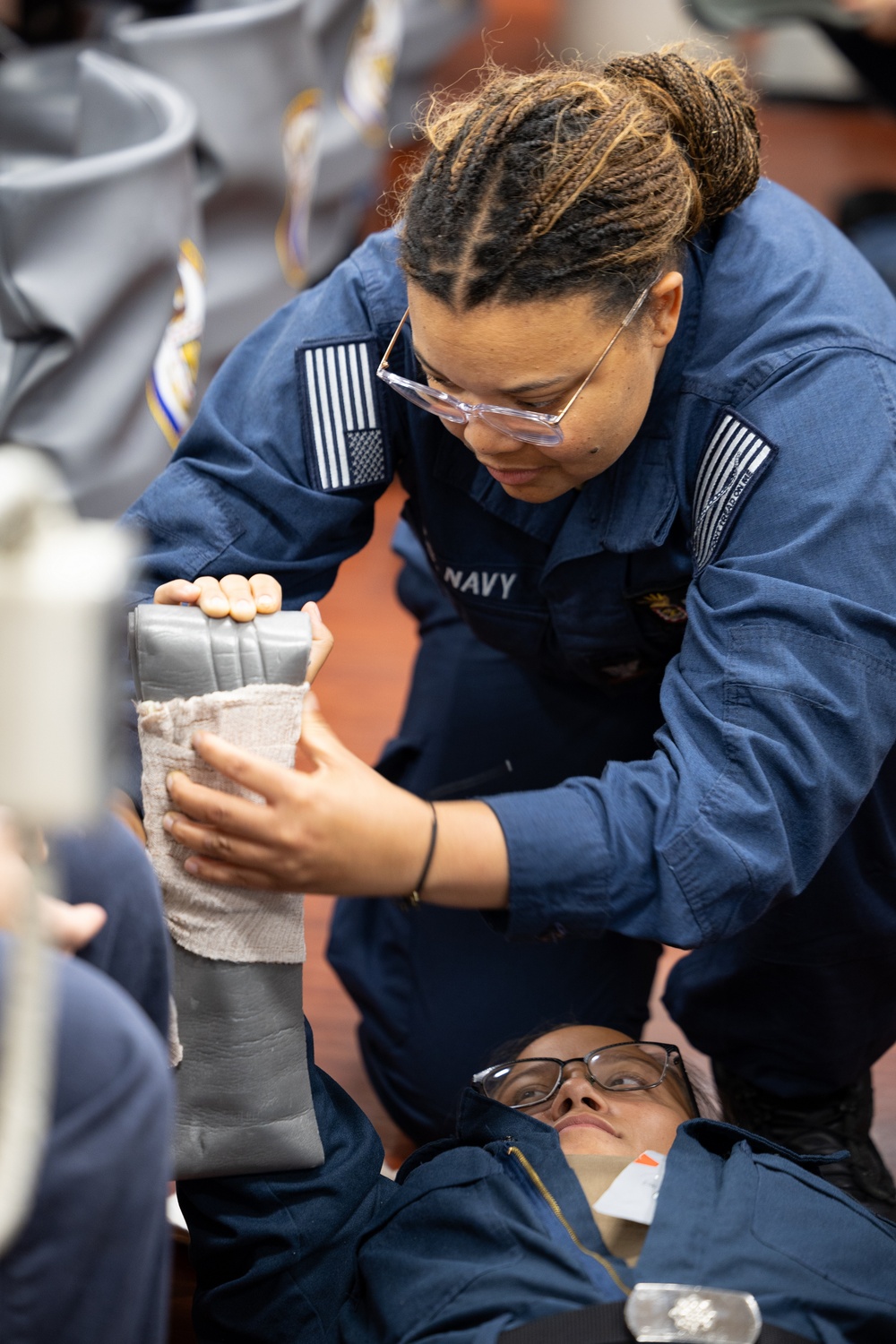 USS Curtis Wilbur (DDG 54) Conduct Tactical Combat Casualty Care Course