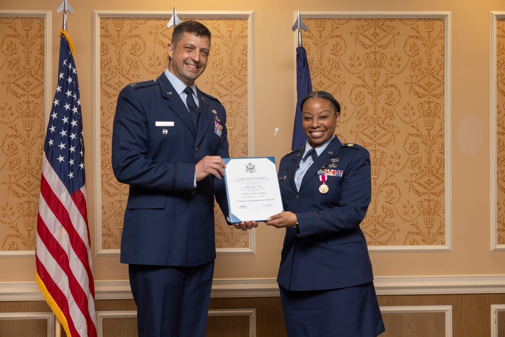 Maj Amos Retires
