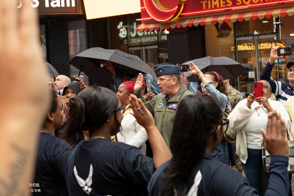 AFRS Commander performs NYC DEP swear-in