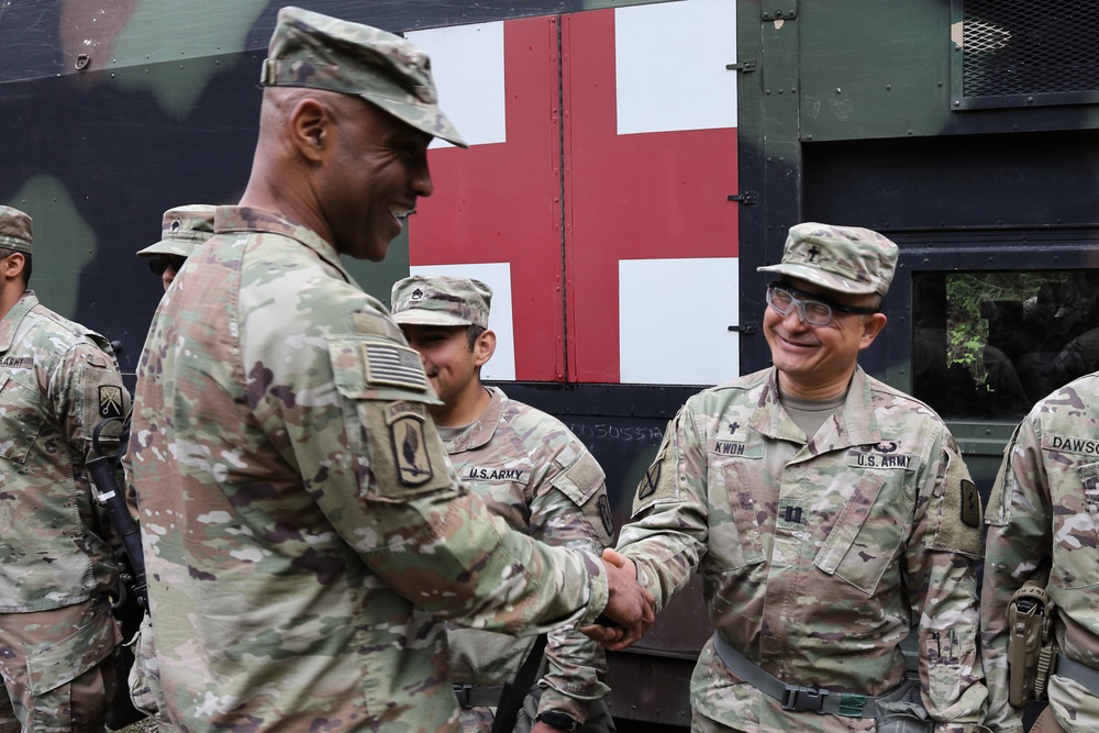 Soldier receives Challenge Coin