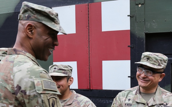Soldier receives Challenge Coin