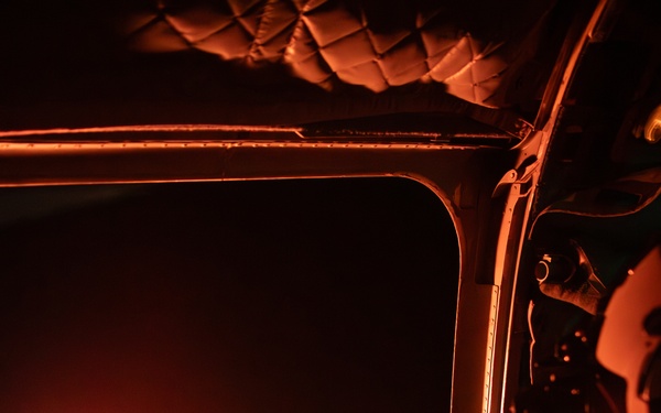 Florida Army National Guard aviation Soldiers demonstrate aerial gunnery skills during night time operations at CBJTC