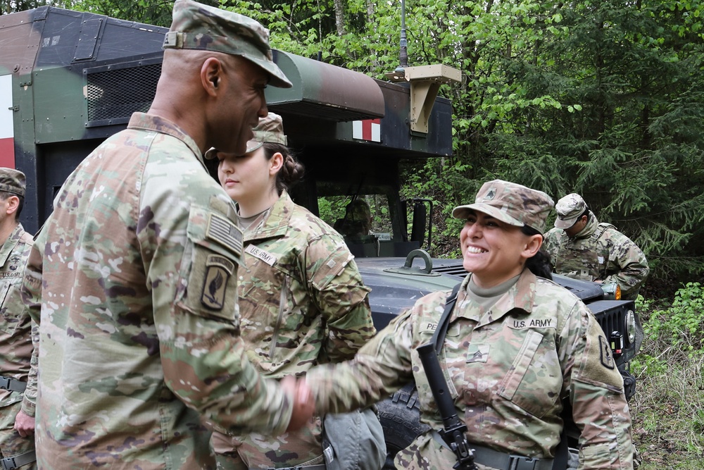 Soldier receives Challenge Coin
