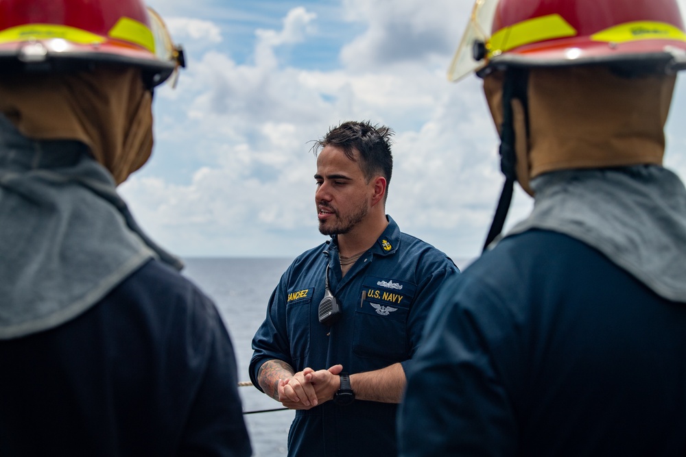 USS Gridley Damage Control Drill
