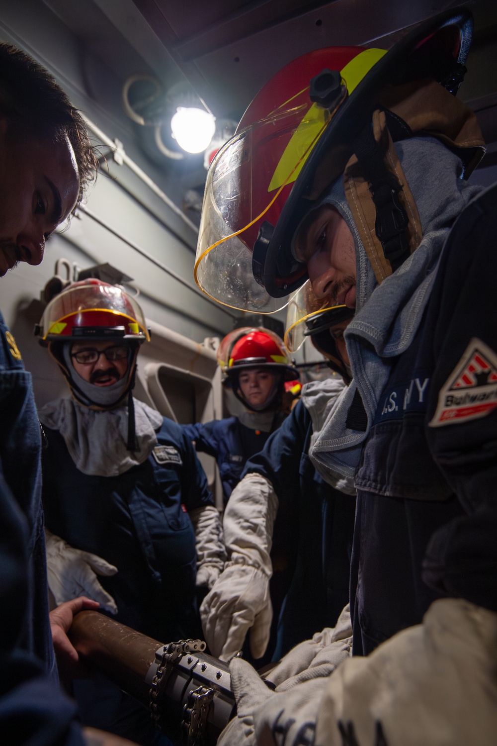 USS Gridley Damage Control Drill