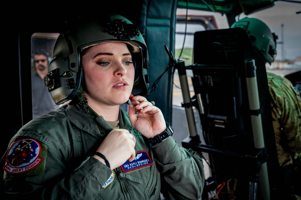 459 AS completes formation flight with UH-1N