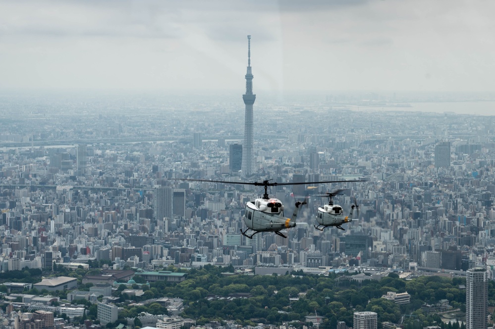 459 AS completes formation flight with UH-1N