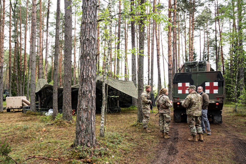 DHA’s Force Health Protection team visits Role 2 during DEFENDER 2025 in Lithuania