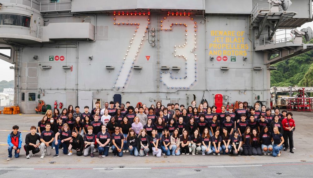 Kinnick High School tours USS George Washington