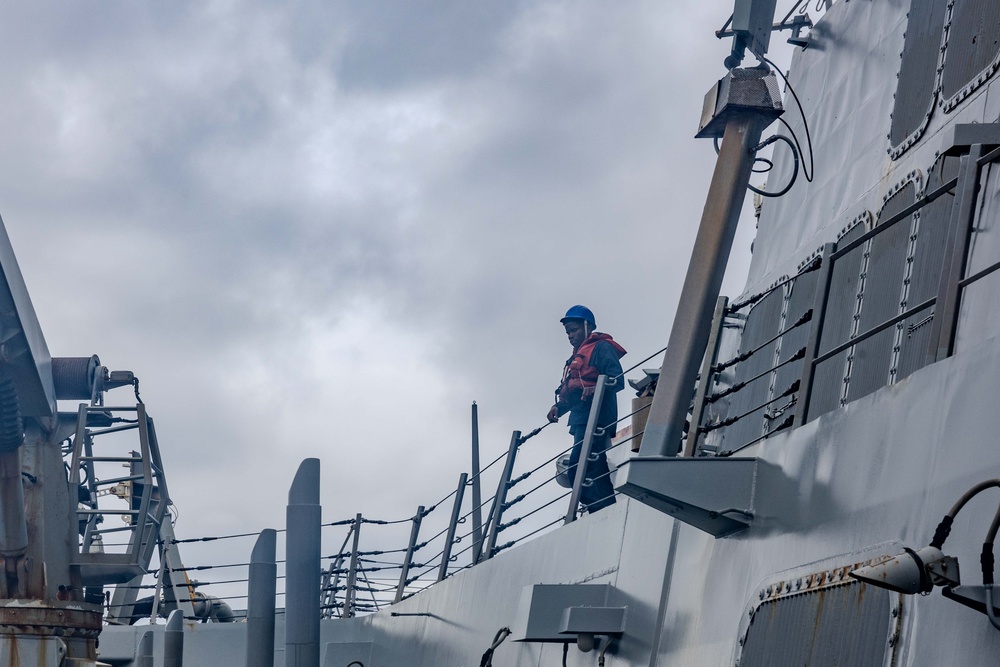 USS Ralph Johnson conducts RIB Operations in the Indian Ocean