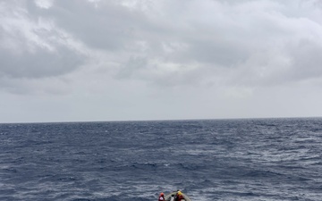 USS Ralph Johnson conducts RIB Operations in the Indian Ocean