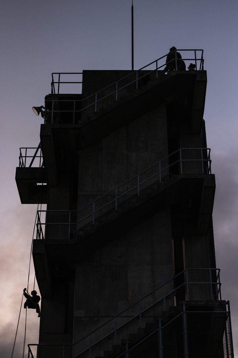 5th ANGLICO | HRST Tower Rappel at Night