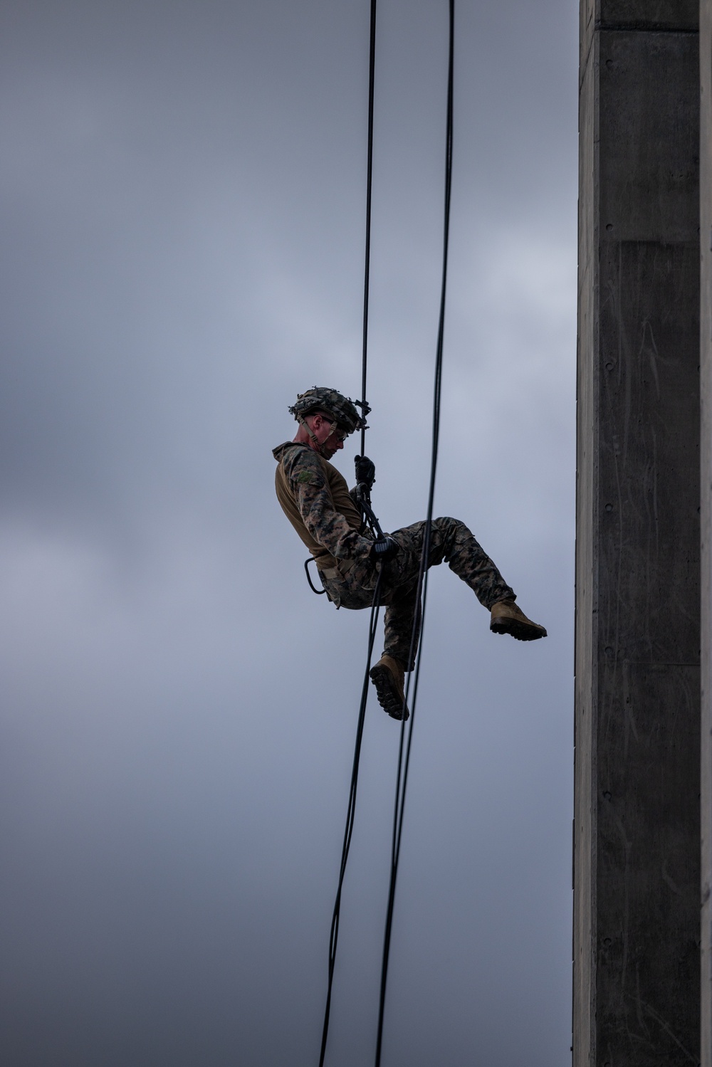 5th ANGLICO | HRST Tower Rappel at Night