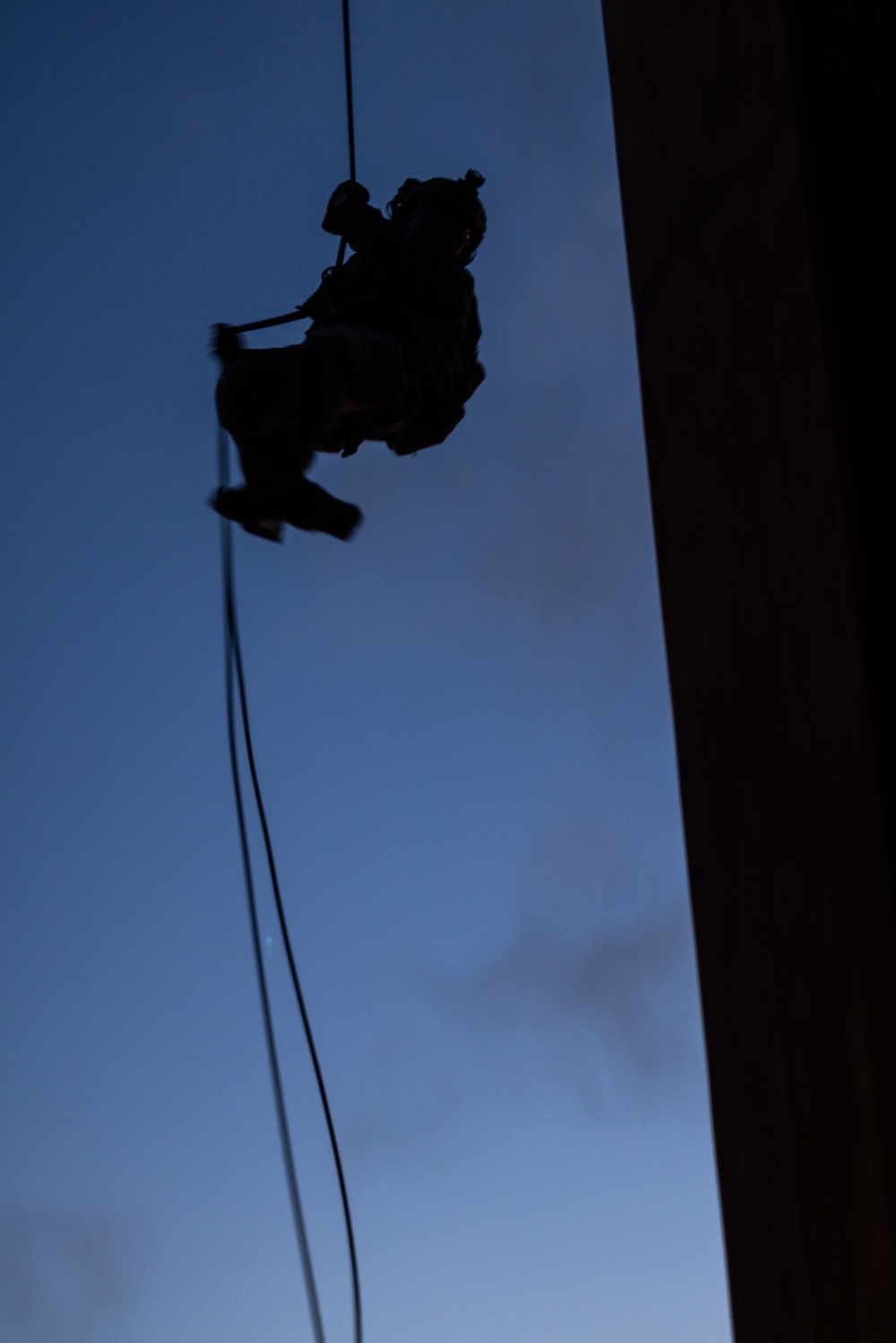 5th ANGLICO | HRST Tower Rappel at Night