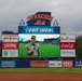 LTC Stoinoff addresses the crowd at Syracuse Mets Armed Forces Day