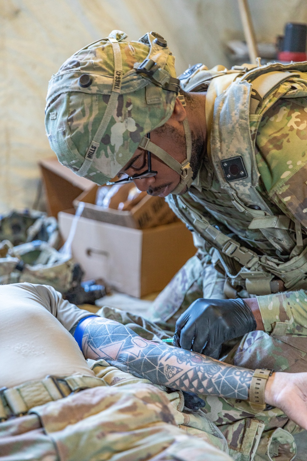 1st Battalion, 501st Aviation Regiment Conducts Point-to-Point Blood Transfusion Training During Combined Resolve 25-2