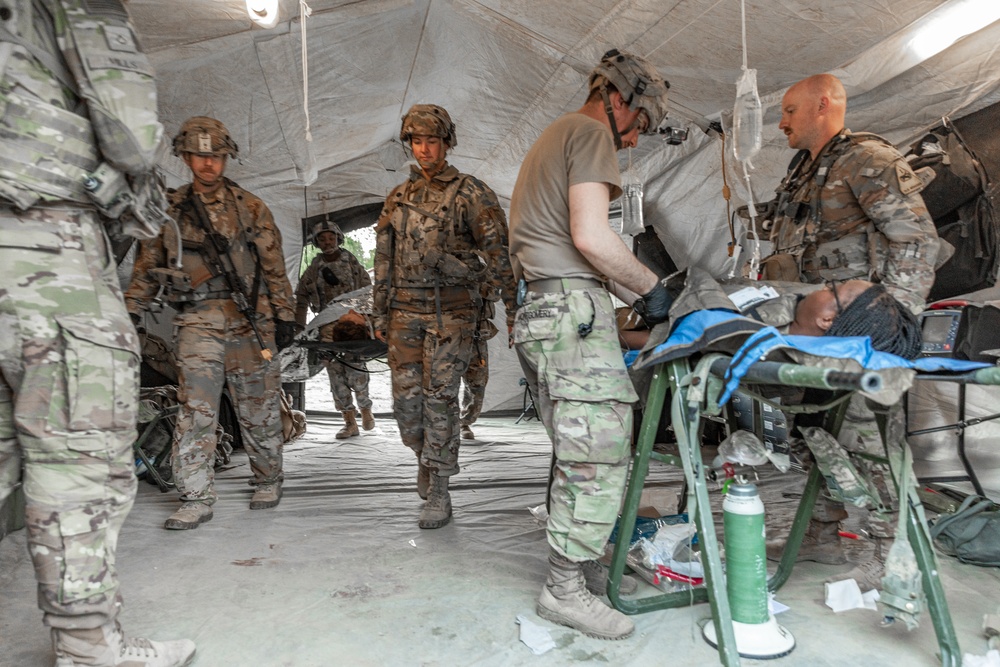 1st Battalion, 501st Aviation Regiment Conducts Point-to-Point Blood Transfusion Training During Combined Resolve 25-2