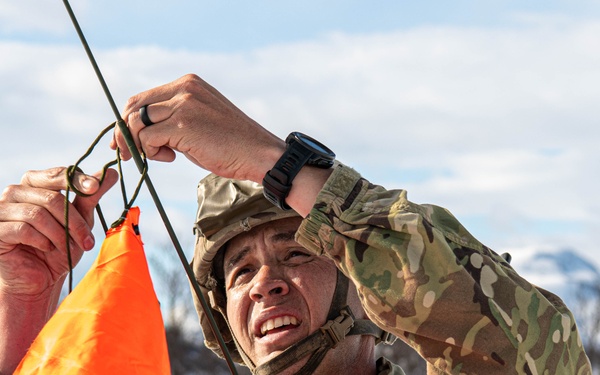 Paratroopers from the 82nd Airborne Division conduct an integrated Joint Forcible Entry training exercise for Swift Response 25