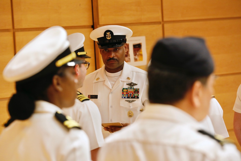 NMRC Conducts Summer Uniform Inspection