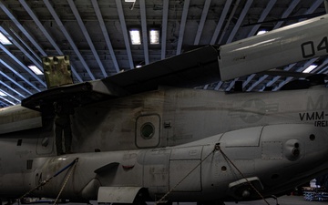 22nd MEU | VMM-263 (REIN) Conducts Maintenance Aboard USS Iwo Jima