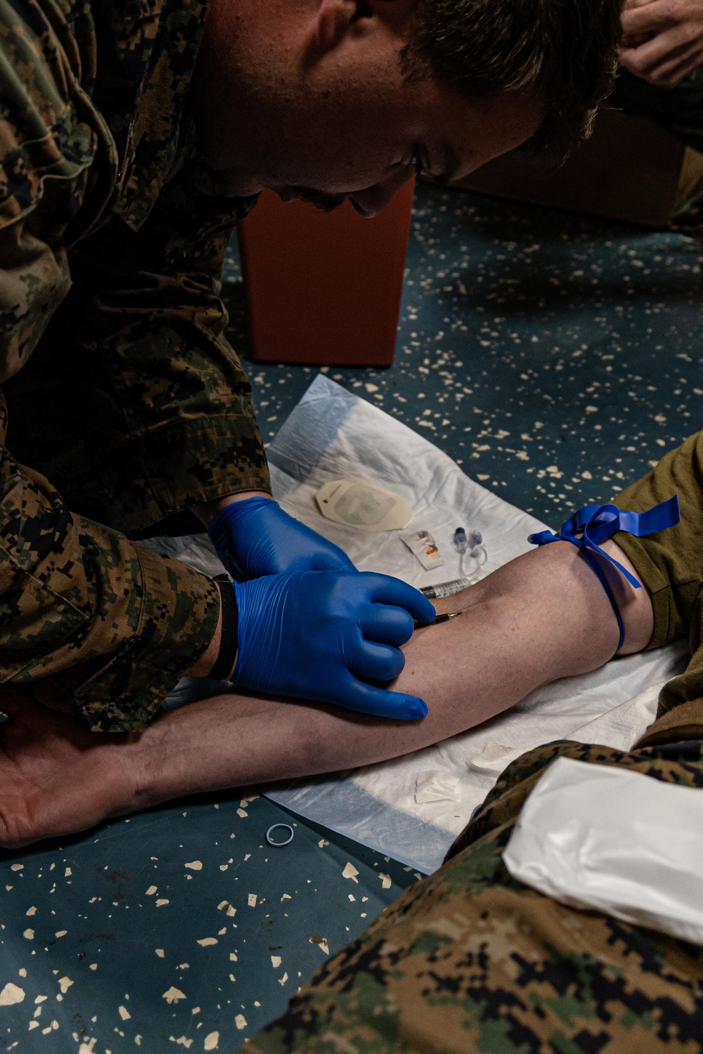 22nd MEU | BLT 3/6 Conducts IV Insertion Training Aboard USS Iwo Jima