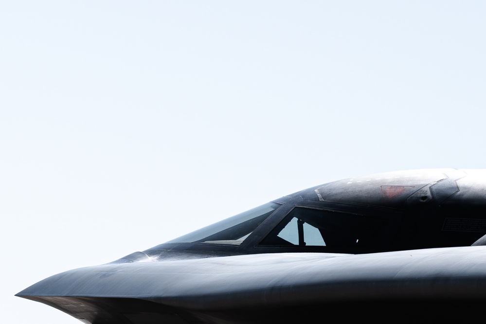 B-2 Spirit stealth bombers return from Diego Garcia