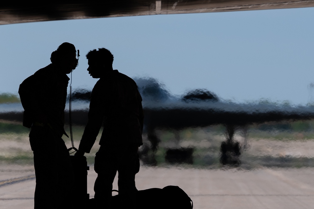 B-2 Spirit stealth bombers return from Diego Garcia