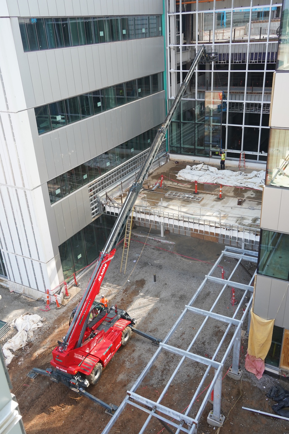 Construction work continues on the site of the Louisville VA Medical Center May 14, 2025