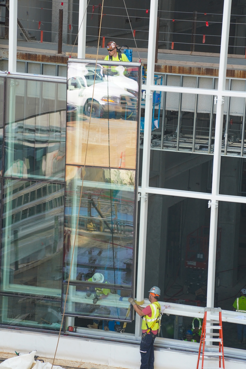 Construction work continues on the site of the Louisville VA Medical Center May 14, 2025