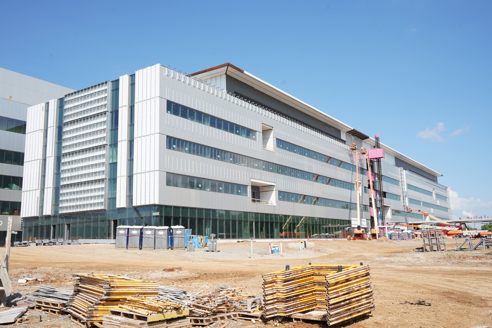 Construction work continues on the site of the Louisville VA Medical Center May 14, 2025