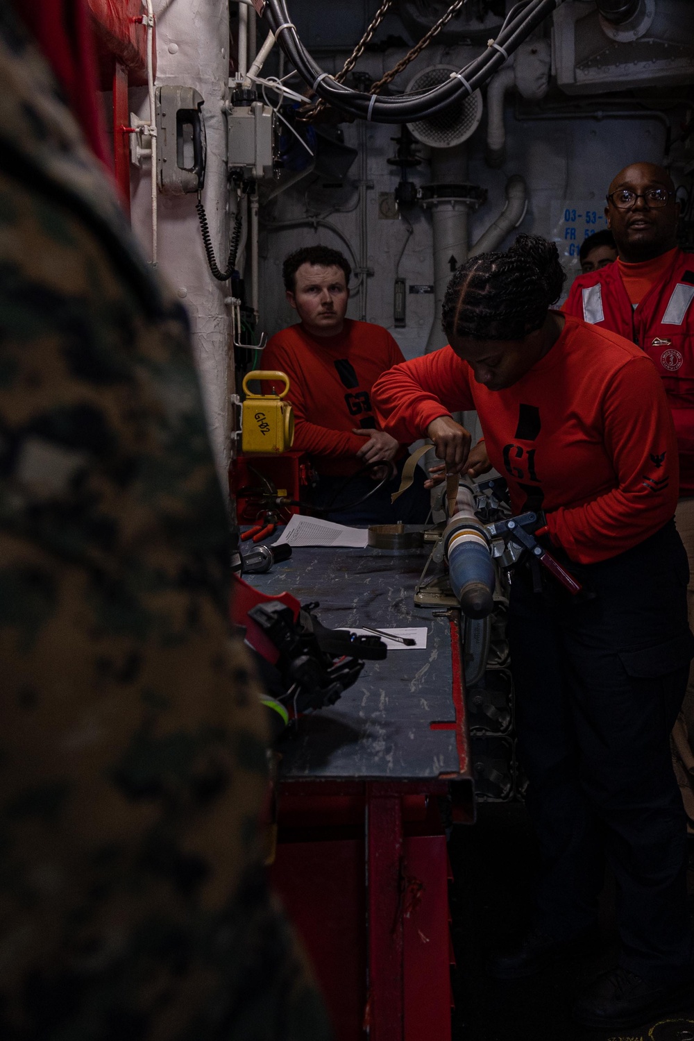 22nd MEU | VMM-263 (REIN) Building Rockets Aboard USS Iwo Jima