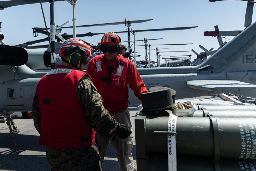 22nd MEU | VMM-263 (REIN) Building Rockets Aboard USS Iwo Jima