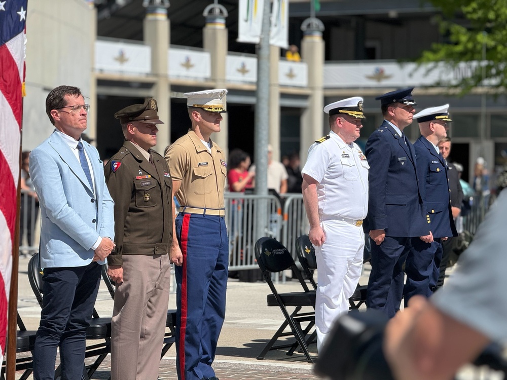 One Oath, Many Futures: Indiana's Joint Enlistment Ceremony at the Indianapolis Motor Speedway