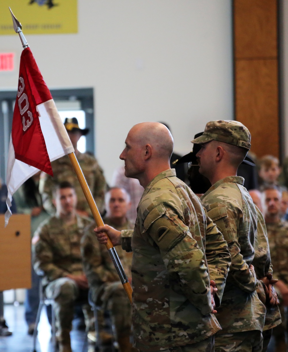 1st Squadron, 303rd Cavalry Regiment deployment ceremony