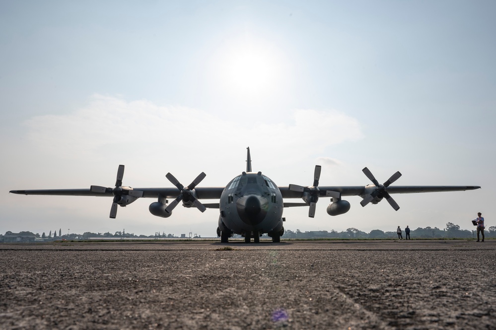 C-130 arrival to Guatemala City in support of CENTAM Guardian 25