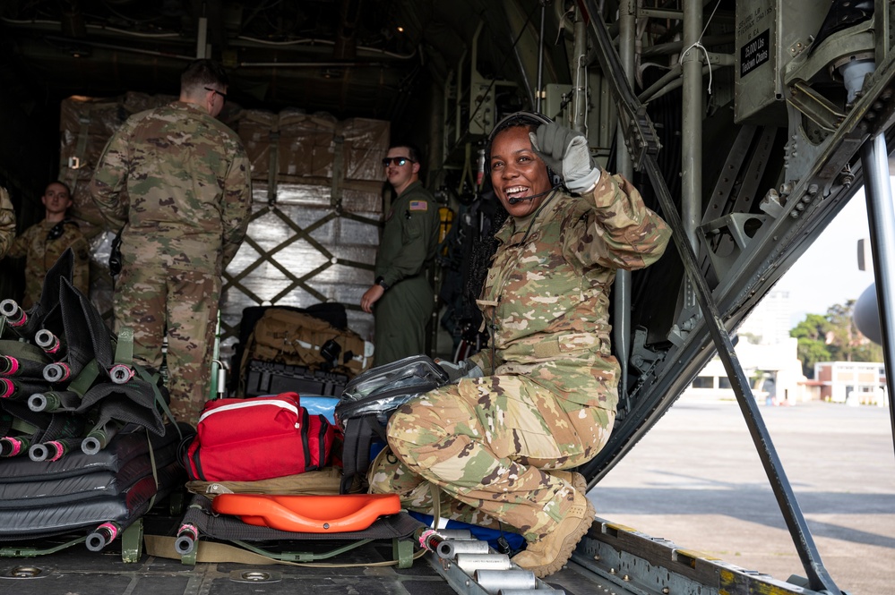 C-130 arrival to Guatemala City in support of CENTAM Guardian 25
