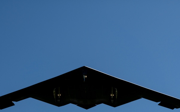 B-2 Spirit stealth bombers return from Diego Garcia