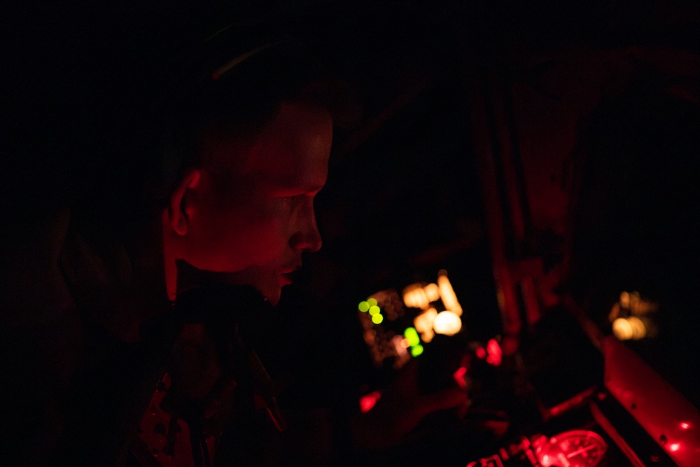 Stratotanker and Sentry Meet Up in the Nightsky